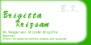 brigitta krizsan business card